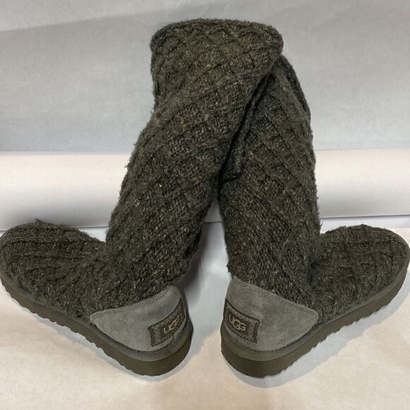 UGG Cardy Lattice Boots - Gray size 6 - Picture 3 of 8